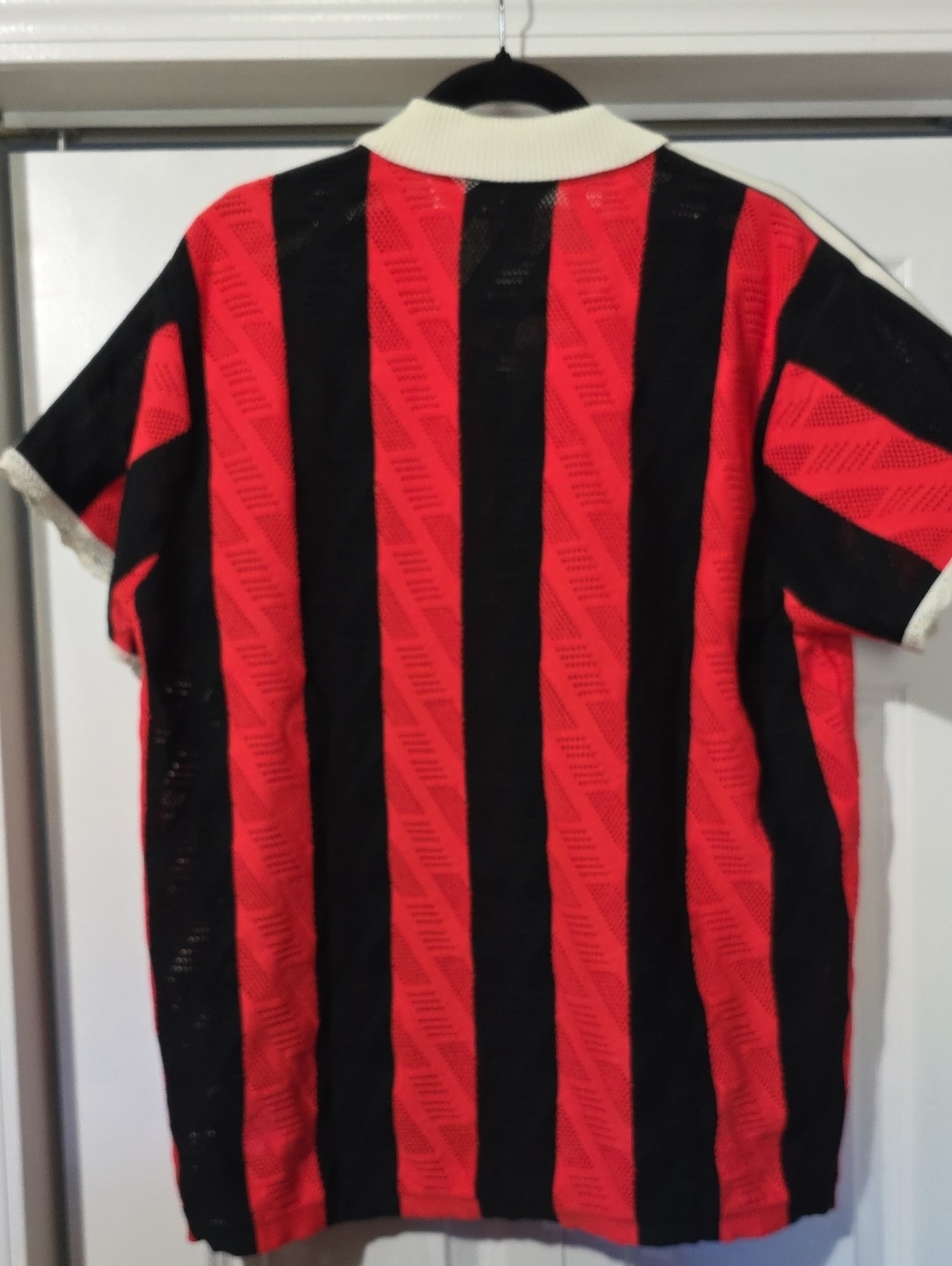 Adidas Originals Red & Black Striped Polo Shirt - Picture 3 of 3